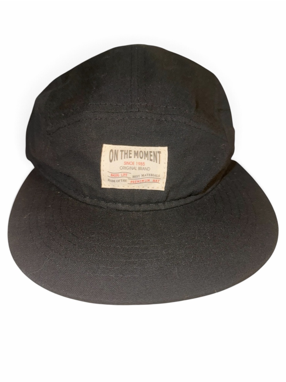 Black Five-Panel Hat